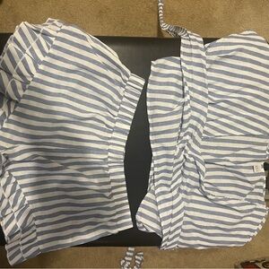 Striped Blue and White Two-Piece Set